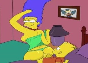 Cartoon Porn Simpsons porn Marge fuck his son Bart